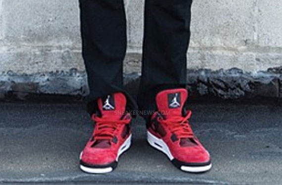 Carmelo Anthony In Red Nubuck Air Jordan Iv 3
