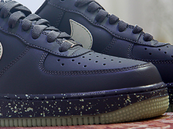 navy blue low top air force ones