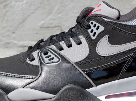 Nike Air Flight 89 Black Sport Red Cool Grey