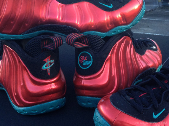 nike air foamposite one liverpool sole swap 6