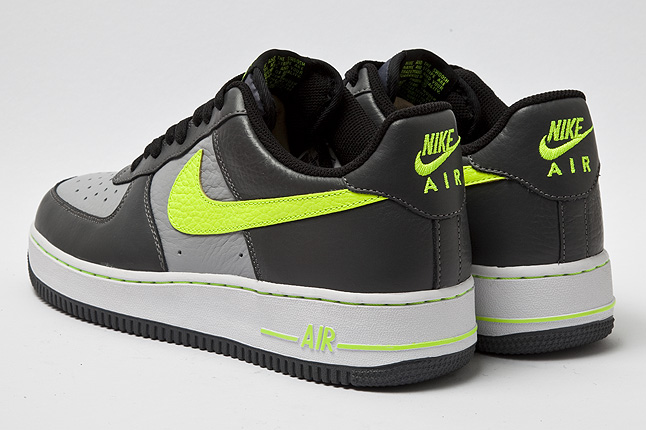 nike-air-force-1-low-grey-black-volt-3 Nike Air Force 1 Low Grey Black Volt 3
