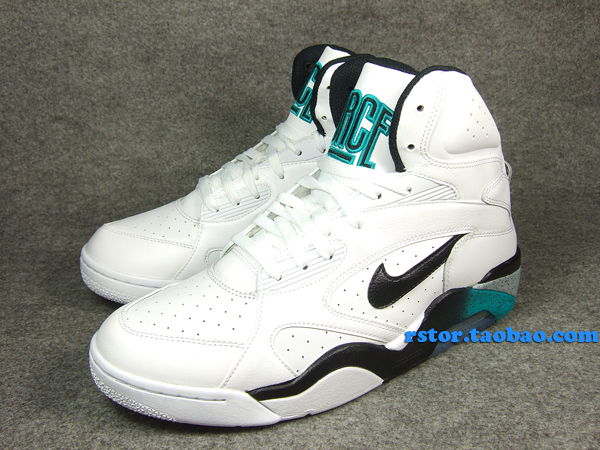 nike-air-force-180-mid-white-blue-emerald-7 Nike Air Force 180 Mid White Blue Emerald 7