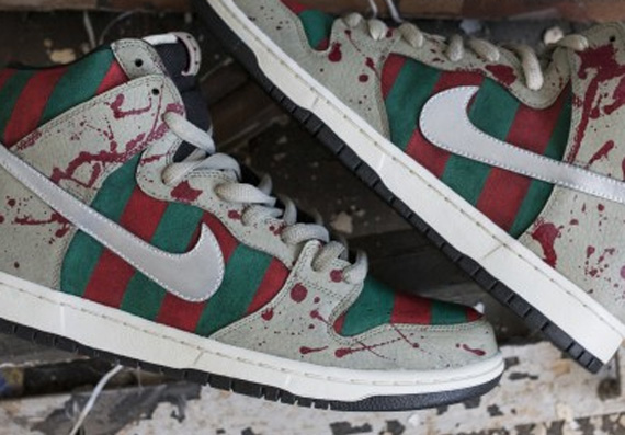 Nike Dunk High "Freddy Krueger" Customs By El Cappy