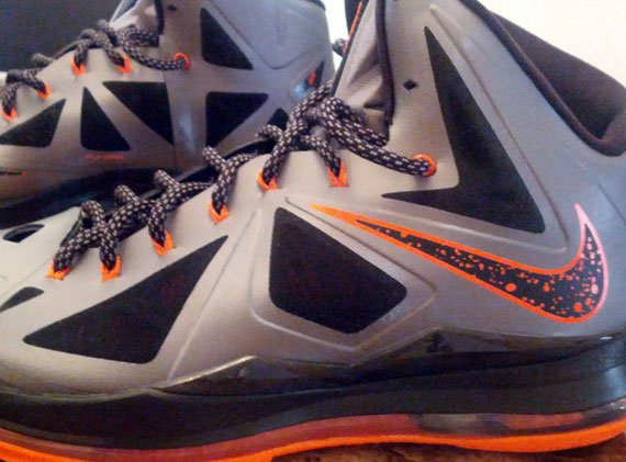 Nike LeBron X – Silver – Orange – Black