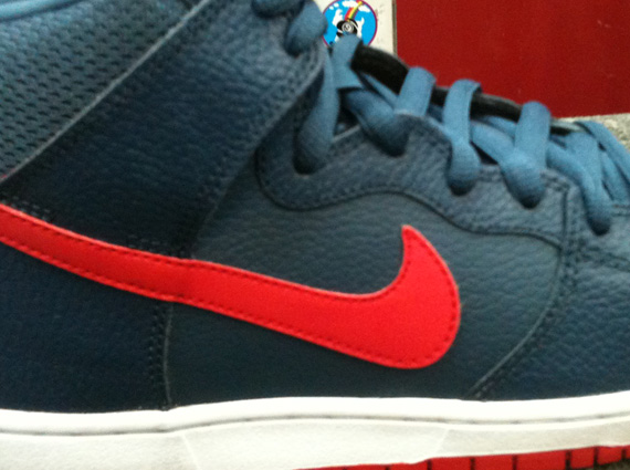 Nike SB Dunk High – Blue – Red – Pebbled Leather