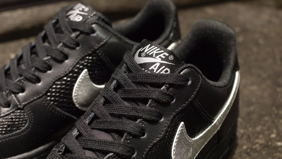 nike-wmns-air-force-1-low-black-silver-3 Nike Wmns Air Force 1 Low Black Silver 3