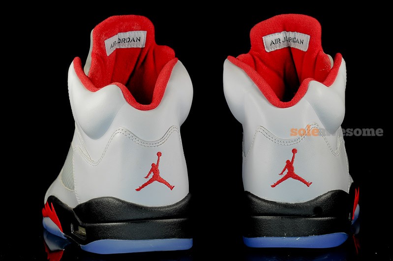 air-jordan-5-retro-white-black-red-new-images-5 Air Jordan 5 Retro White Black Red New Images 5
