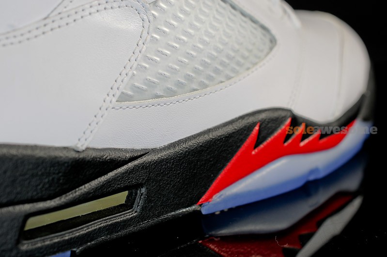 air-jordan-5-retro-white-black-red-new-images-8 Air Jordan 5 Retro White Black Red New Images 8