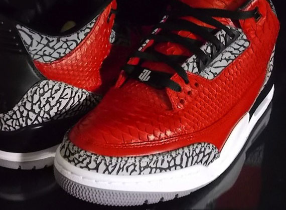 Would You Purchase This Custom Air Jordan 3 “Red Python”? •