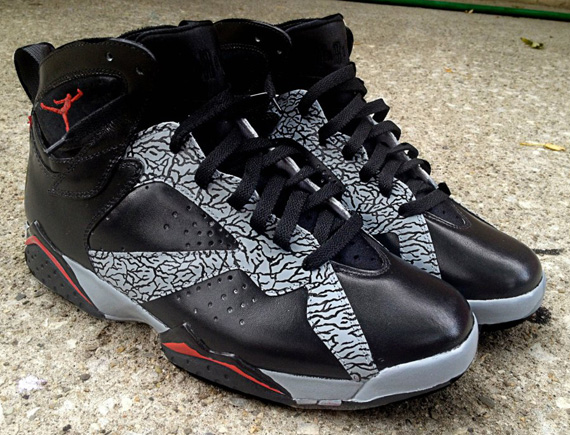 Air Jordan Vii Black Cement Customs 2