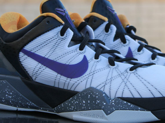 Nike Zoom Kobe VII - White - Court Purple - University Gold | Release Reminder