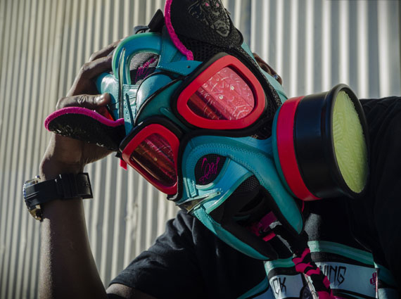 Nike LeBron 8 "South Beach" Gas Mask by Freehand Profit