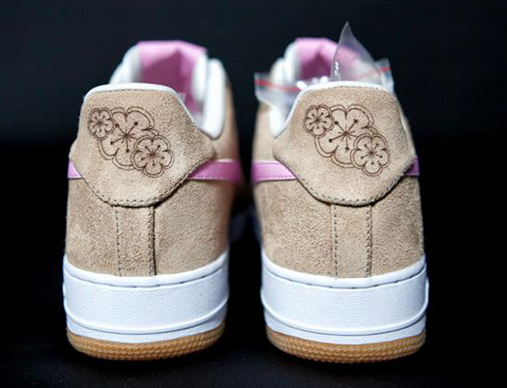 Nike Air Force 1 Bespoke "Linen x Sakura" by P. Nguyen