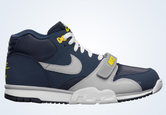 Nike Air Trainer 1 Midnight Navy Wolf Grey Obsidian Tour Yellow 2