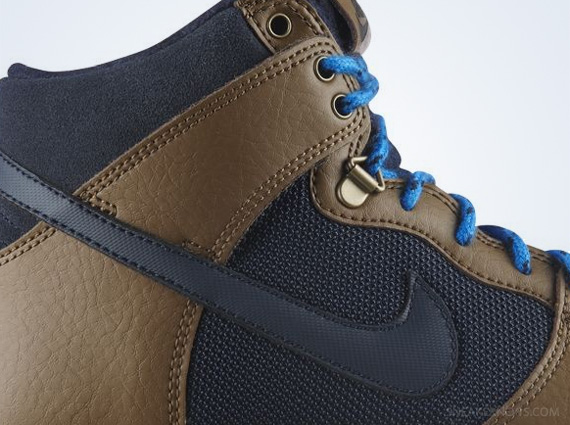 Nike Dunk High Leather Winterized - Dark Khaki - Dark Obsidian