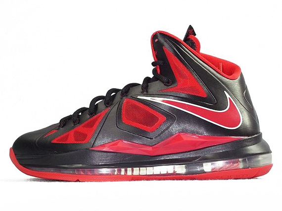 Nike Lebron X Black University Red Metallic Silver 71