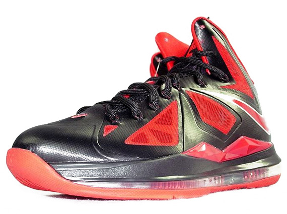 Nike Lebron X Black University Red Metallic Silver 81