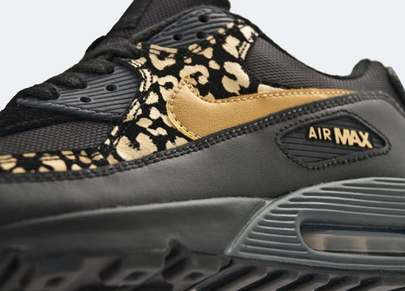 Nike WMNS Air Max 90 - Black - Gold - Leopard - SneakerNews.com
