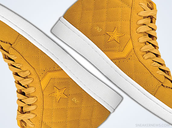 UNDFTD x Converse Pro Leather Mid Quilted – Golden Yellow