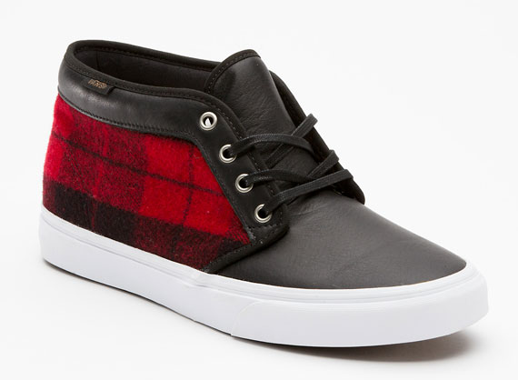 Vans Chukka Flannel Red Black 2