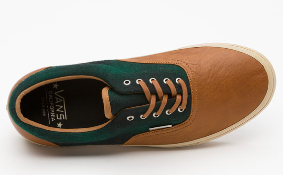 Vans Era Flannel Green Brown 3