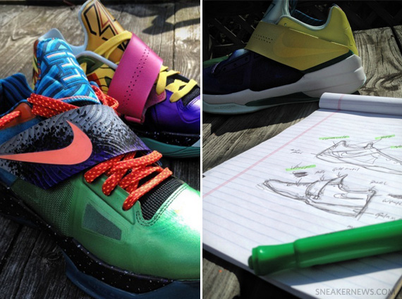 Nike Zoom KD IV "What The KD" Customs by Mache on eBay