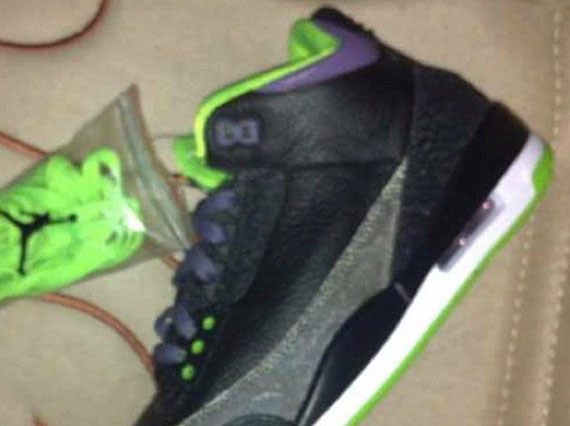 black purple green jordan 3