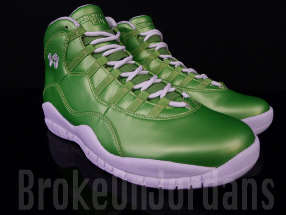 Air Jordan X Rainbow Green 1