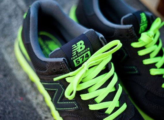 black and lime green new balance