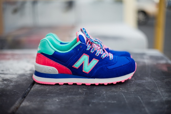 New Balance Wl574 Blue Pink Teal 1