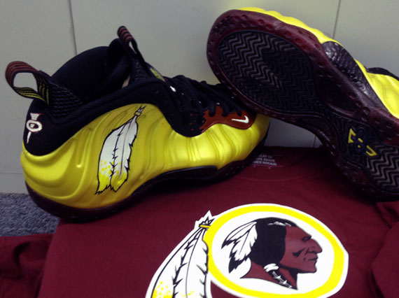 Nike Air Foamposite One “Washington Redskins” Customs by Sole Swap