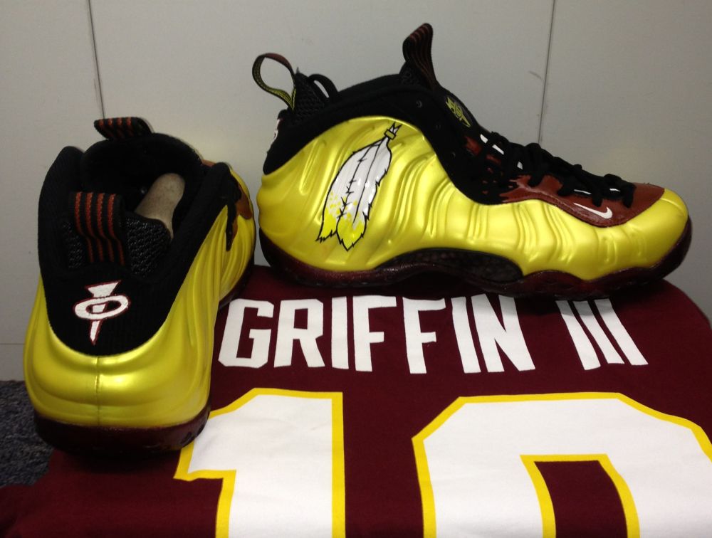 Nike Air Foamposite One Washington Redskins Sole Swap 02