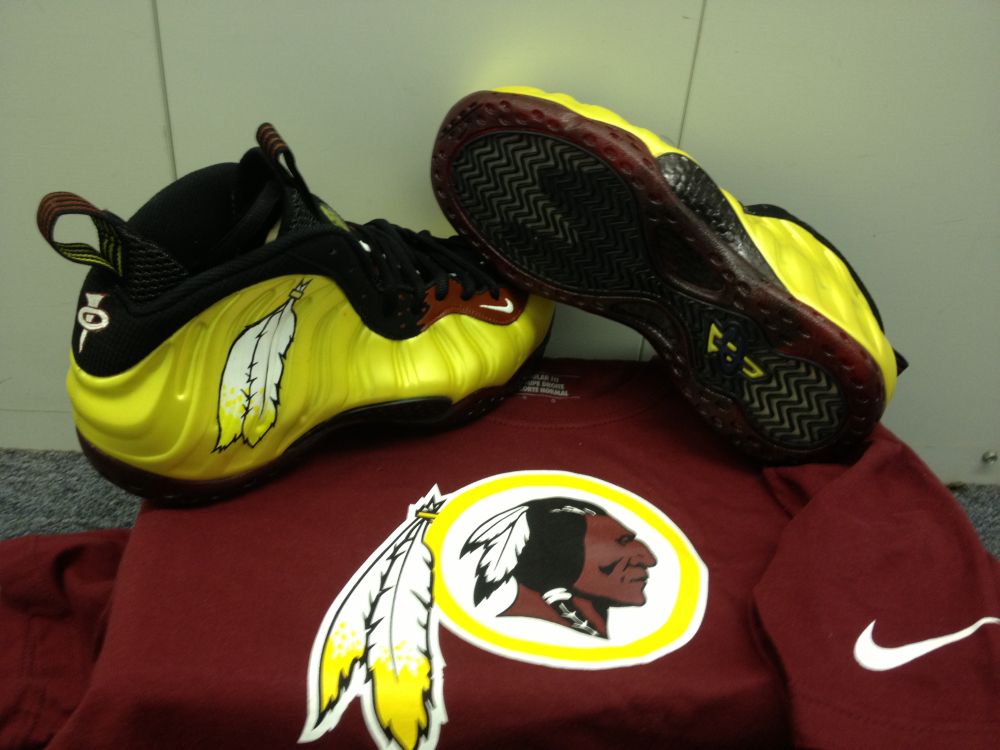 Nike Air Foamposite One Washington Redskins Sole Swap 04