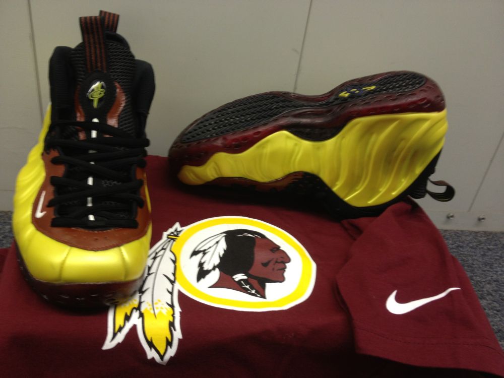 Nike Air Foamposite One Washington Redskins Sole Swap 05