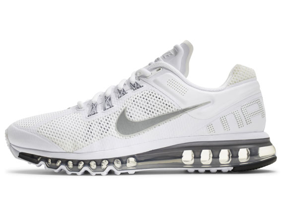 Nike Air Max 2013 White Silver Mens