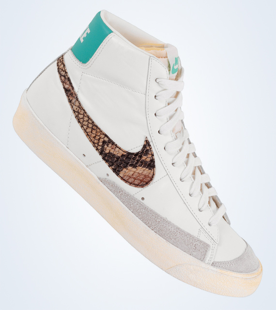 Snakeskin Detailing Slithers Towards The Nike Blazer Mid 77 Python