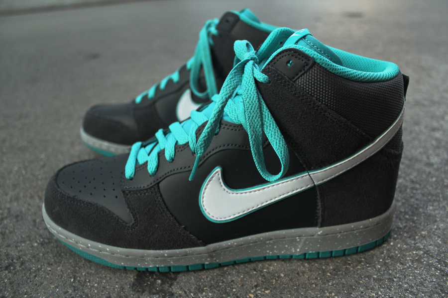 Nike Dunk High - Anthracite - White - Sport Turquoise - SneakerNews.com