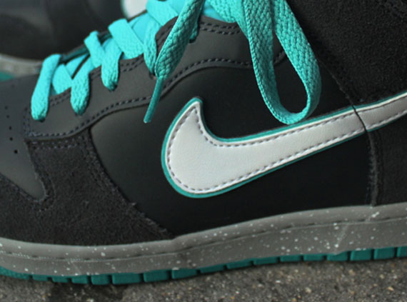 Nike Dunk High – Anthracite – White – Sport Turquoise