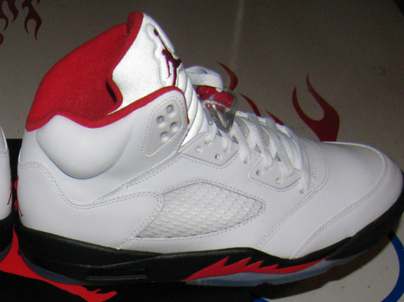 White Red Black Air Jordan 5 7