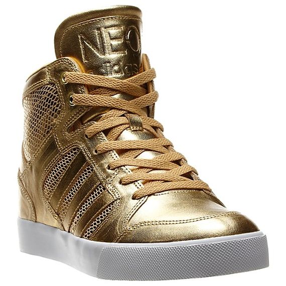 Adidas high shop top shoes gold