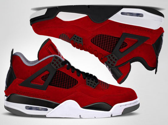 Air Jordan IV “Fire Red Suede” vs. Melo PE Comparison Renderings