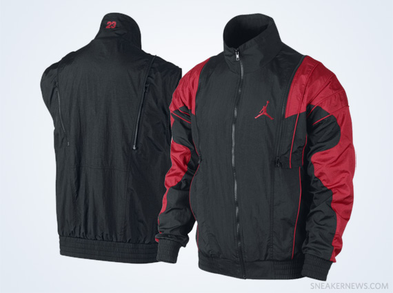 jordan jacket black and red