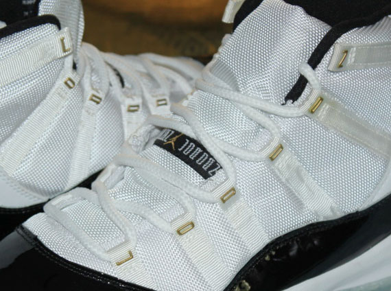 Air Jordan XI DMP “Gold Eyelet” Sample