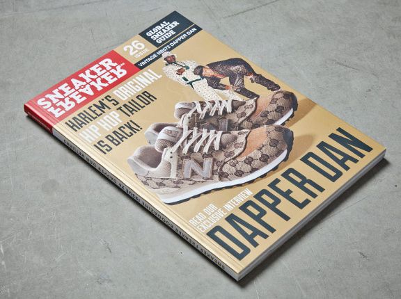 Dapper Dan New Balance 574 on Cover of Sneaker Freaker 26