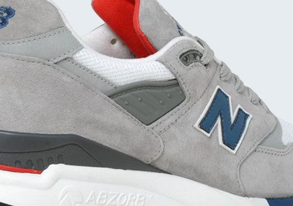 New balance 998 grey blue outlet red