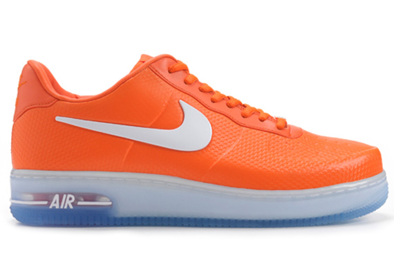 nike air force 1 foamposite pro low qs safety orange white