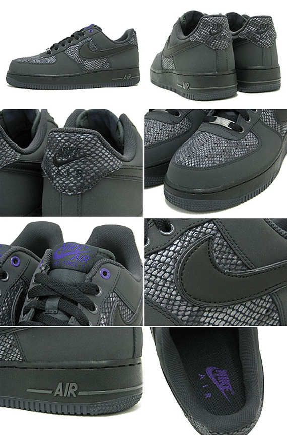 Nike Air Force 1 Low "Snake" - Anthracite - Black - SneakerNews.com