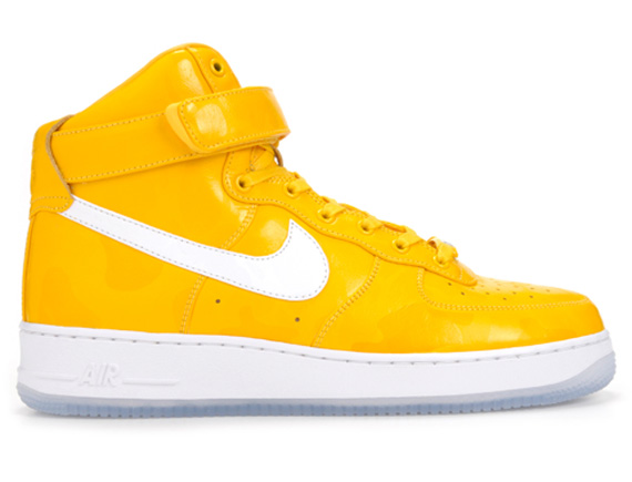 Nike Air Force 1 Mid Cmft Premium Qs University Gold White