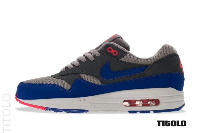 Nike Air Max 1 Essential Grey Ultramarine Seal Red 1