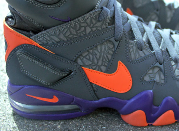 nike air max 2 strong grey electric orange court purple